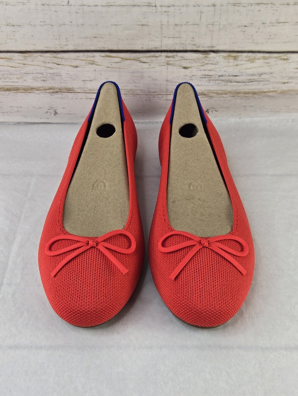 Rothy's The Ballet Flat Bow Accent Round Toe Glamour Red Women's Size 8 - Picture 2 of 14